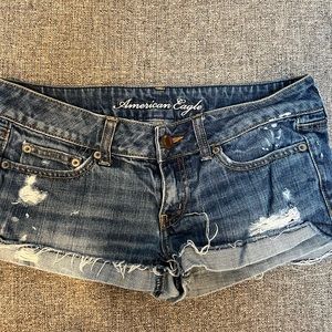 AEO Distressed Denim Shorties